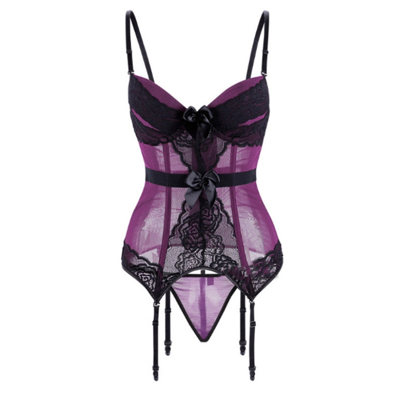 Lace Plus Size Push-Up Corset Suit