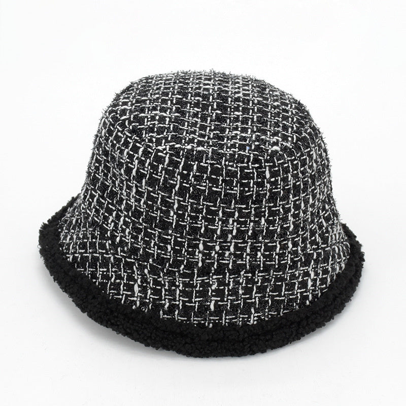 Elegant Sequined Cotton Wool Warm Basin Hat