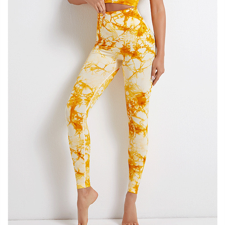 Seamless High Waist Printed Leggings Yoga Pants For Fitness and Pilates