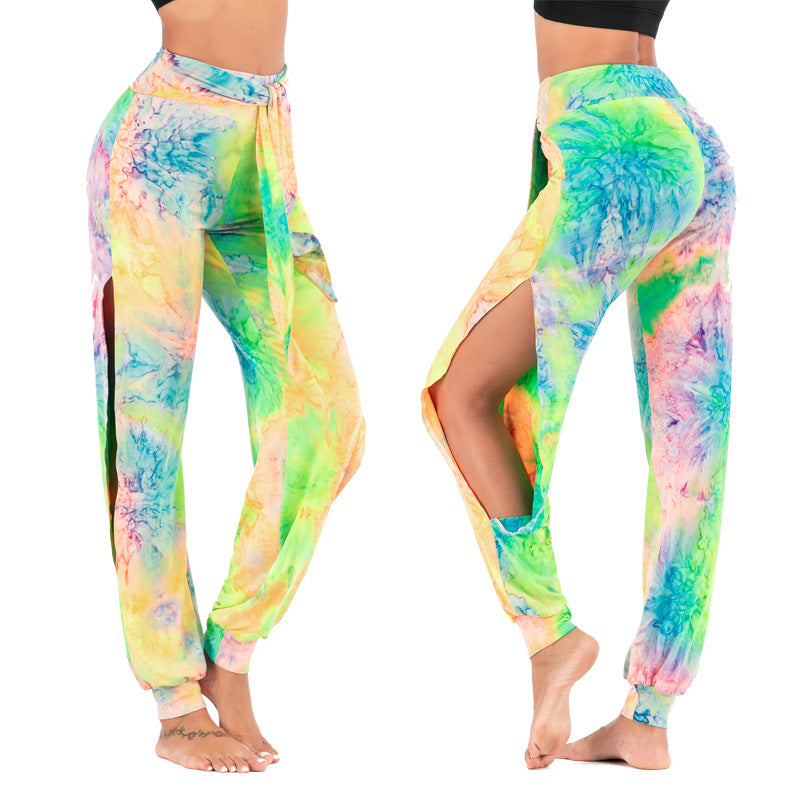 Casual High-Waist Tie-Dye Yoga Pants