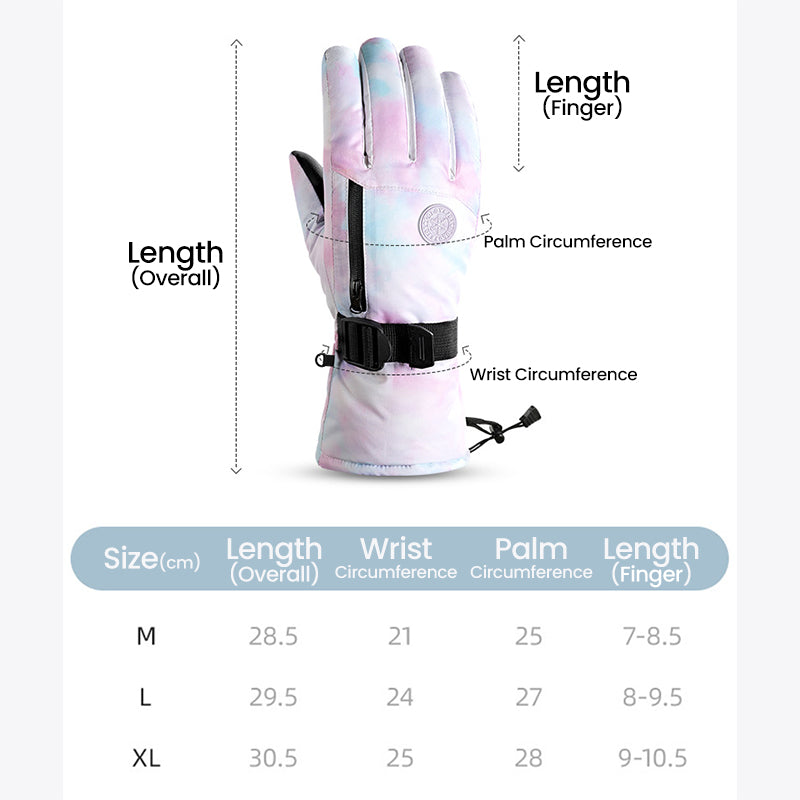 High-Density Windproof, Waterproof, Non-slip, Plus Velvet Warm Ski Gloves