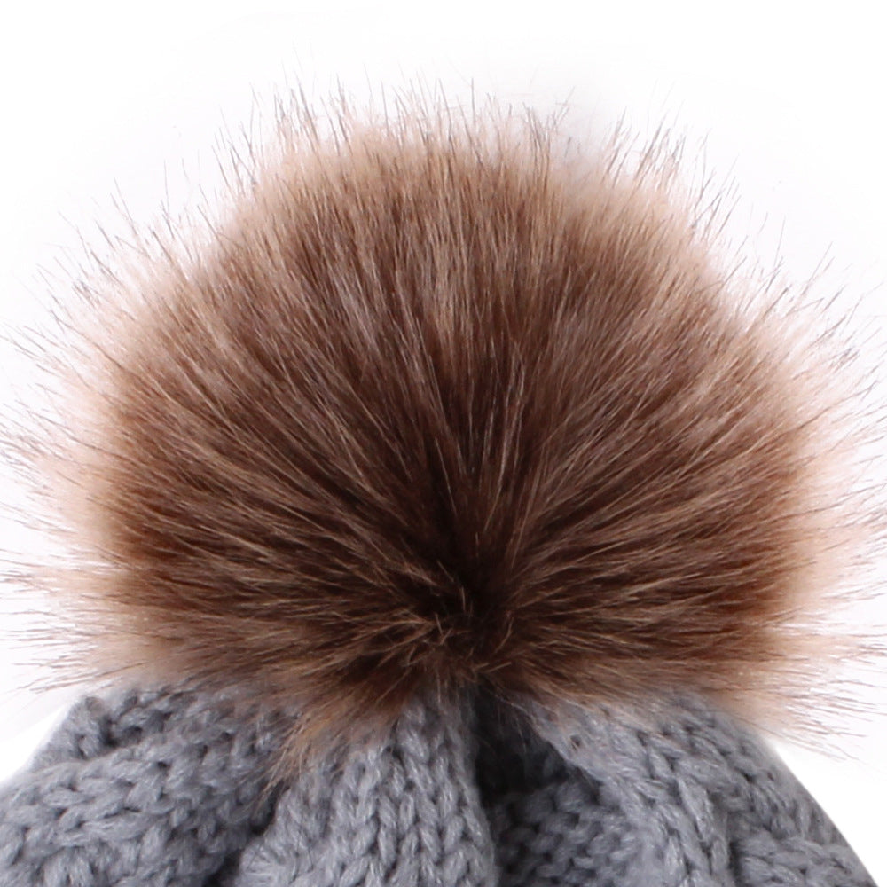 2PCS Winter Fashion Parent-child Knit Hat