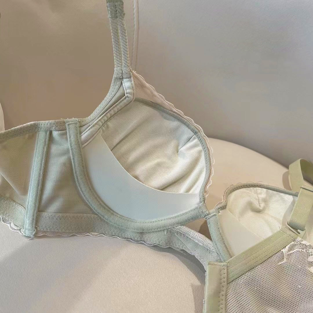 Ziibras Lace Embroidery Push Up Bra