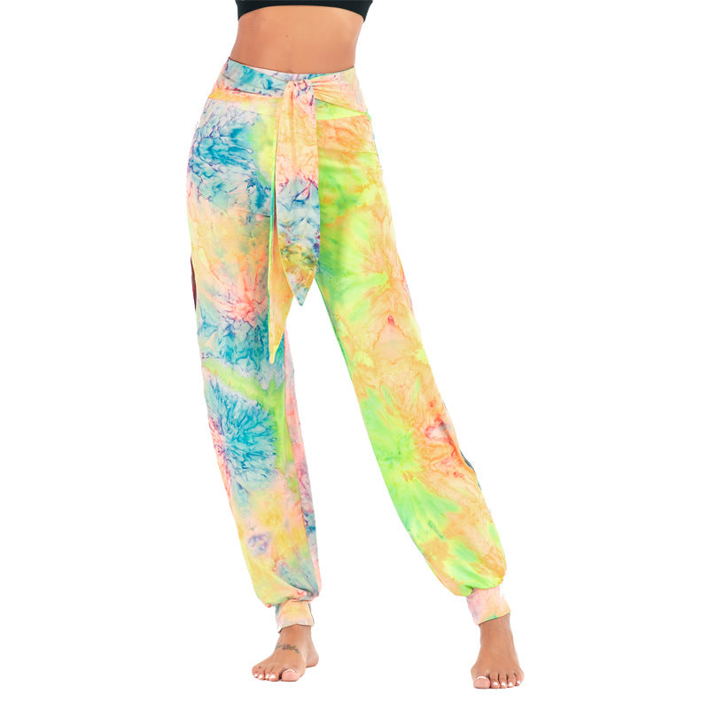 Casual High-Waist Tie-Dye Yoga Pants