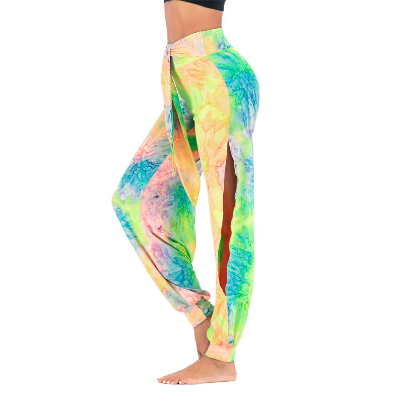 Casual High-Waist Tie-Dye Yoga Pants