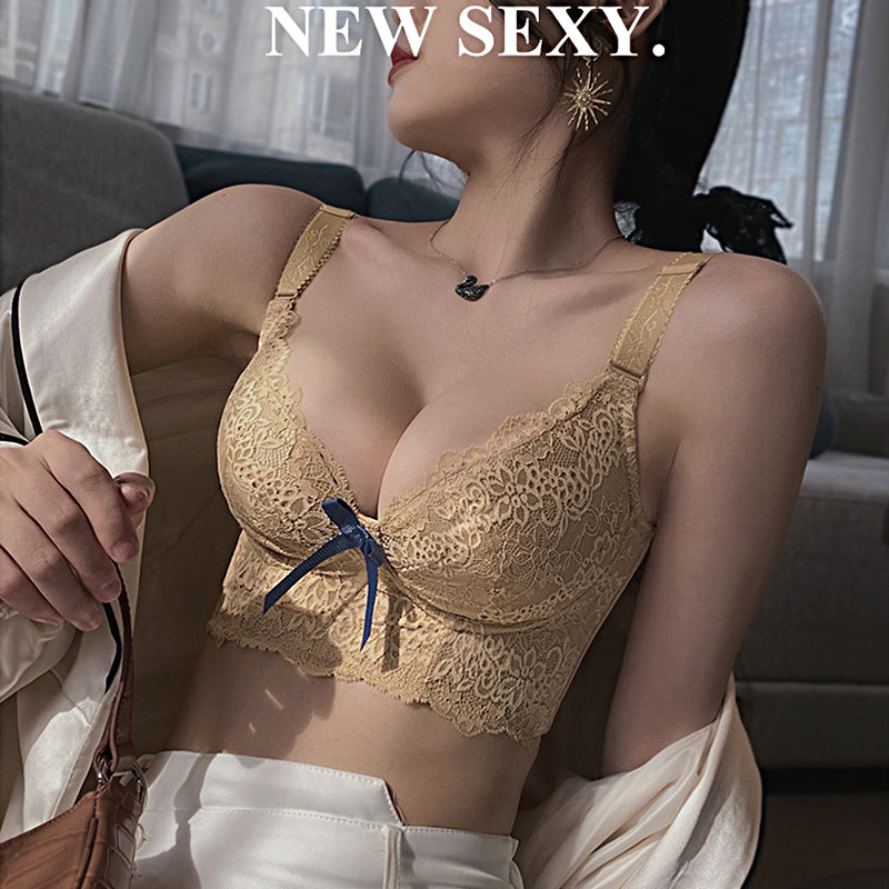 Ziibras™ Lace Embroidery Thin Push-up Bra