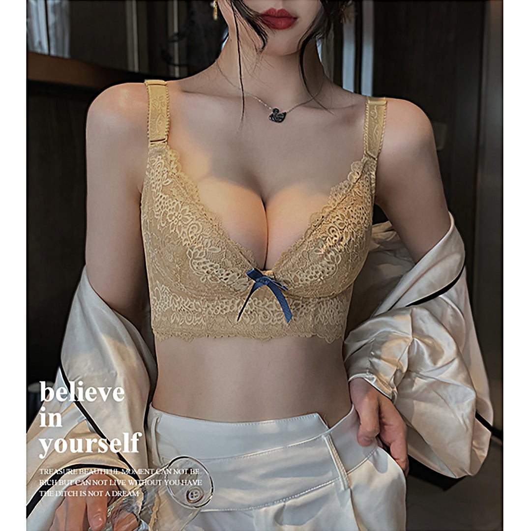 Ziibras™ Lace Embroidery Thin Push-up Bra