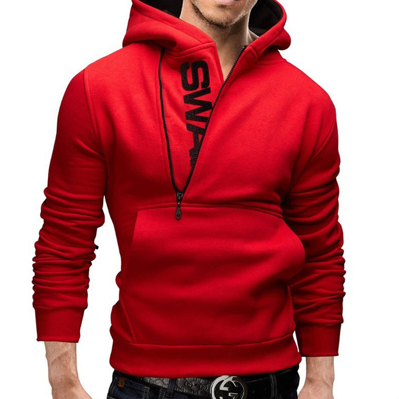 Men Loose Pullover Hooded Tops Sweatshirt Pockets Jumper For Fitness Sports