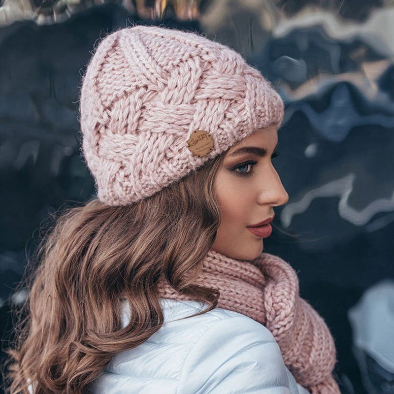 Fashion  Coarse Needle Wool Knitted Warm Hat