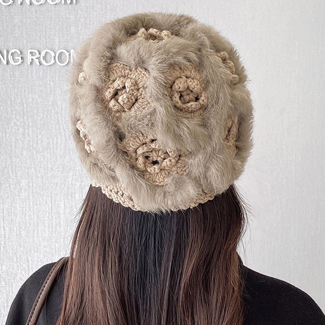 Hollow Flower Knitted Hat