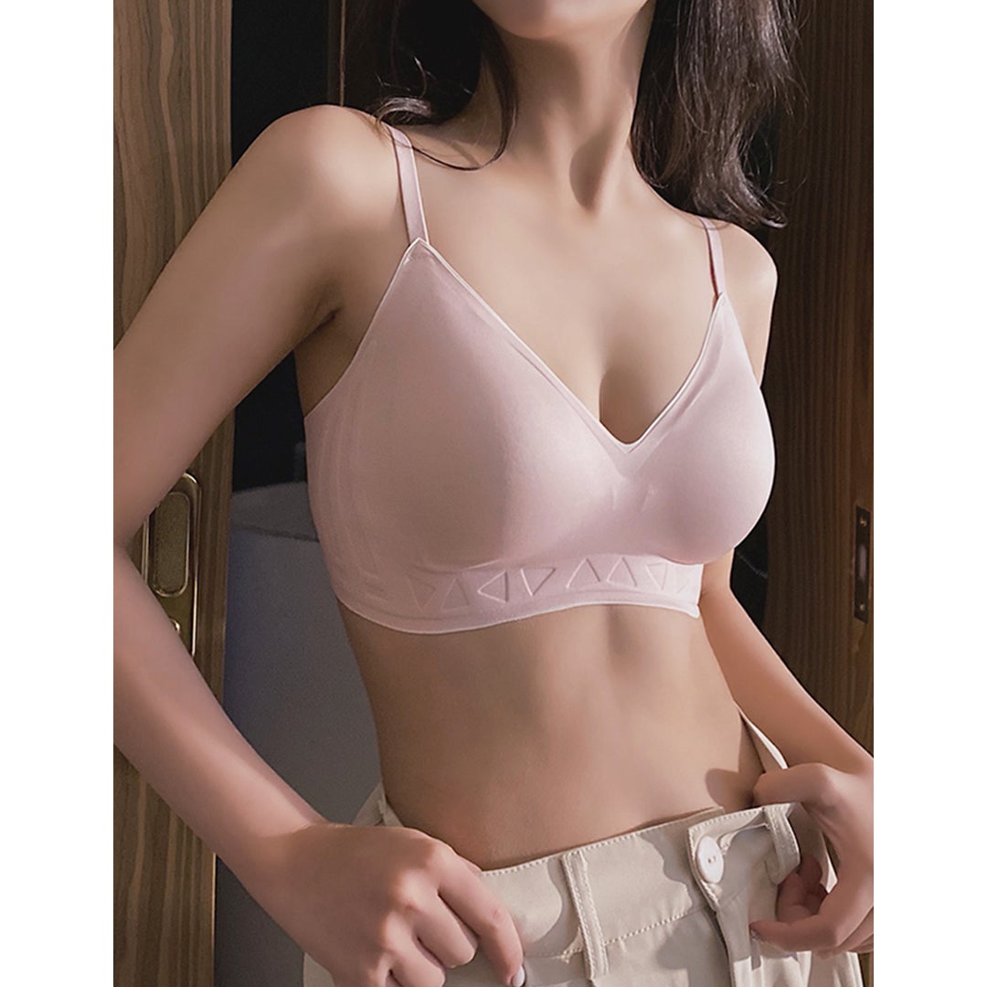 Thin Straps Removable Pad Seamless Bra