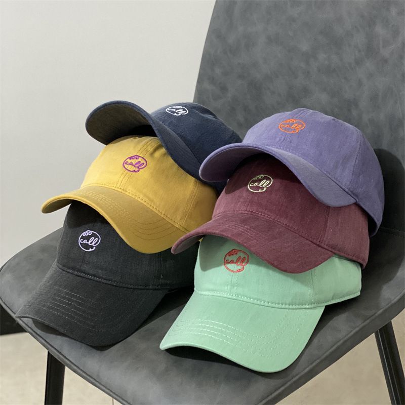 Small Letter Embroidered Softtop Baseball Cap