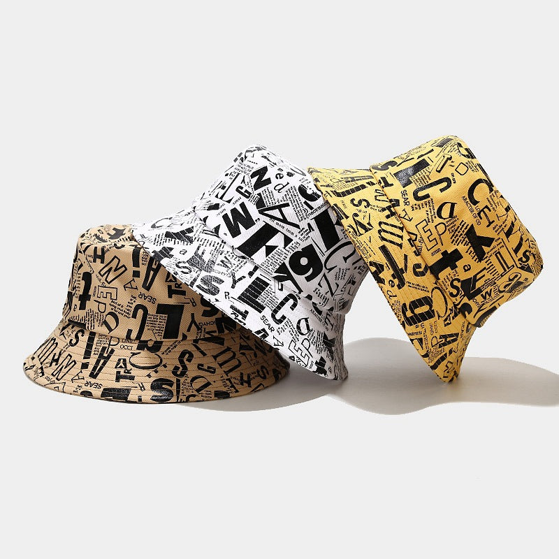 Personalized Trend Graffiti Letter Bucket Hat