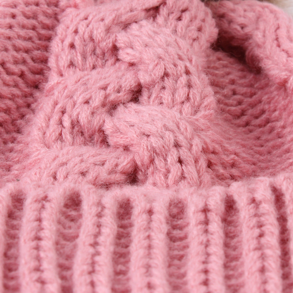 2PCS Winter Fashion Parent-child Knit Hat