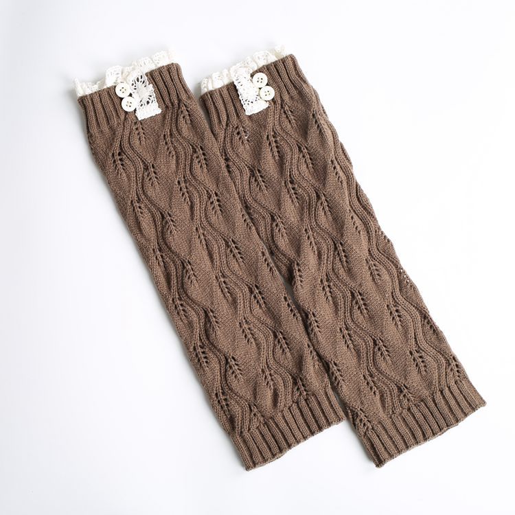 Lace Button Leggings Socks