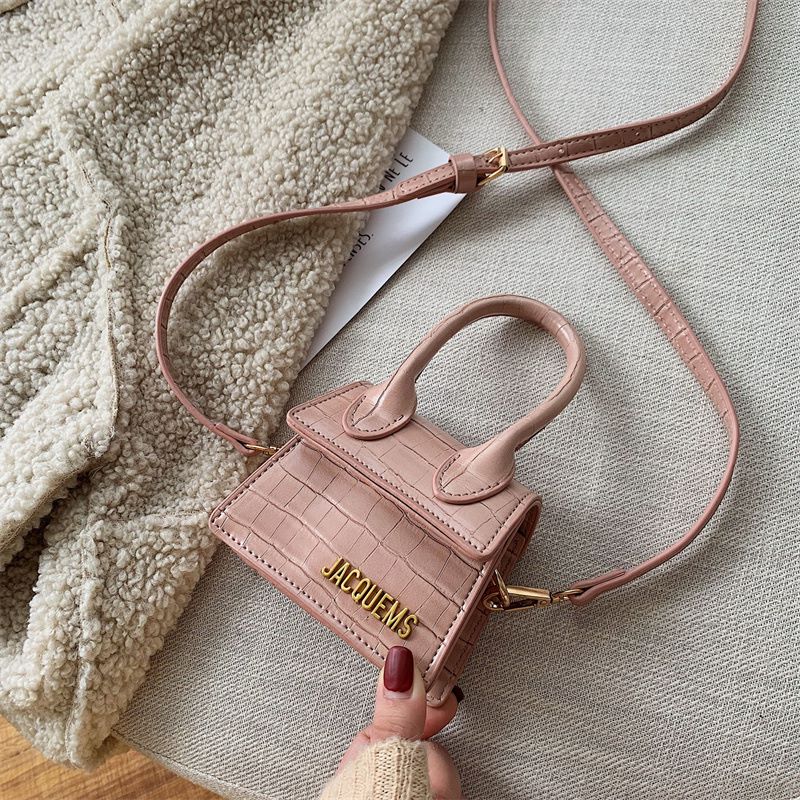 Crocodile Pattern Portable Diagonal Shoulder Square Bag