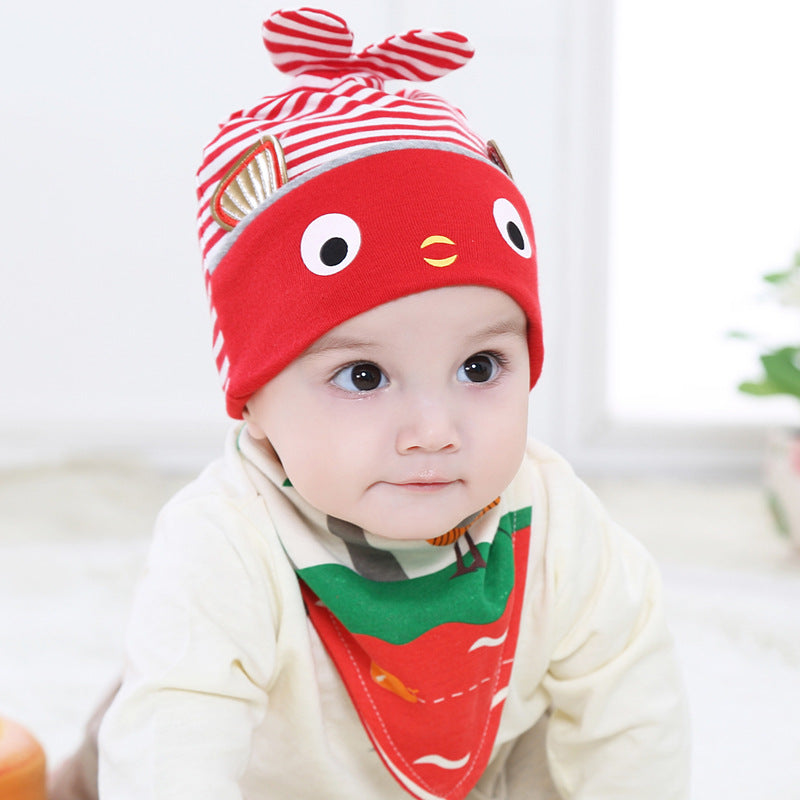 Newborn Infant Solid Color Warm Saliva Towel Cute Cartoon Kit