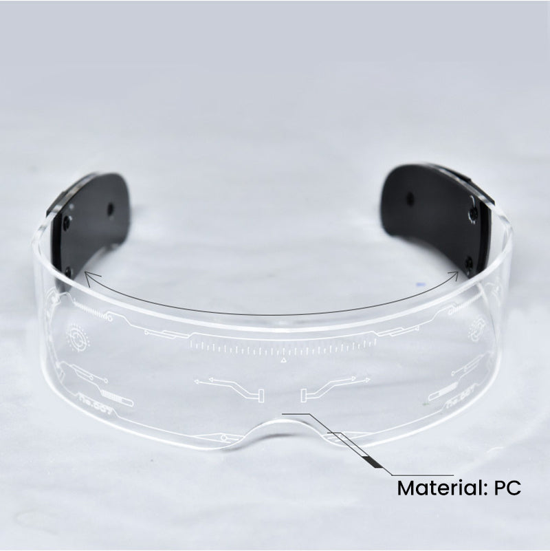 Fashion Trend Cyberpunk LED Lights Colorful Dazzling Glasses