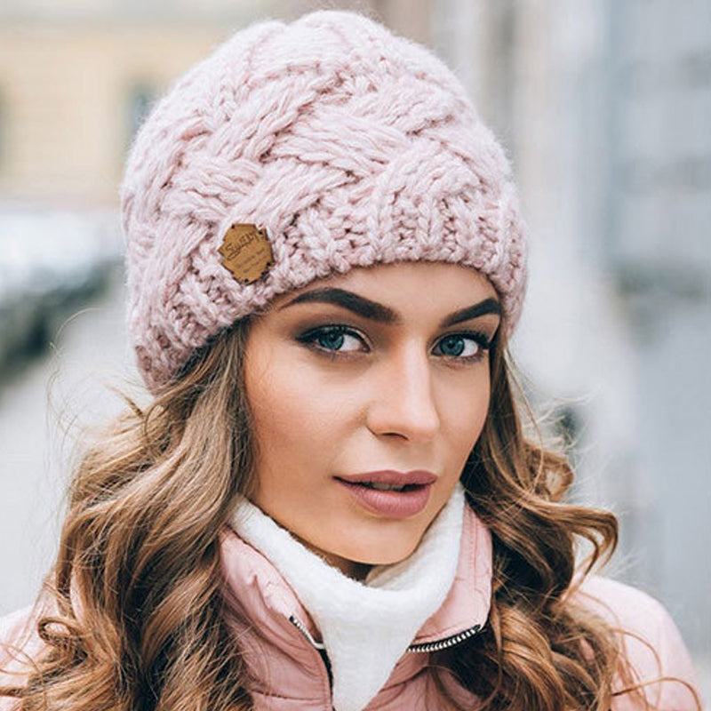 Fashion  Coarse Needle Wool Knitted Warm Hat