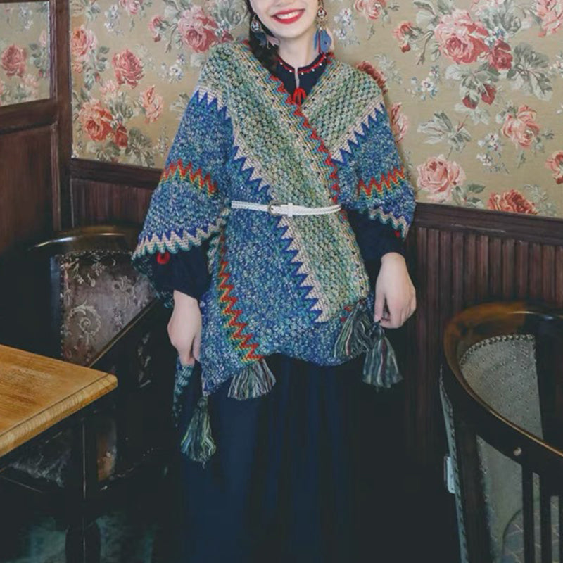 All-match Bohemian Knitted Shawl Women Scarf For Vacation and Daily