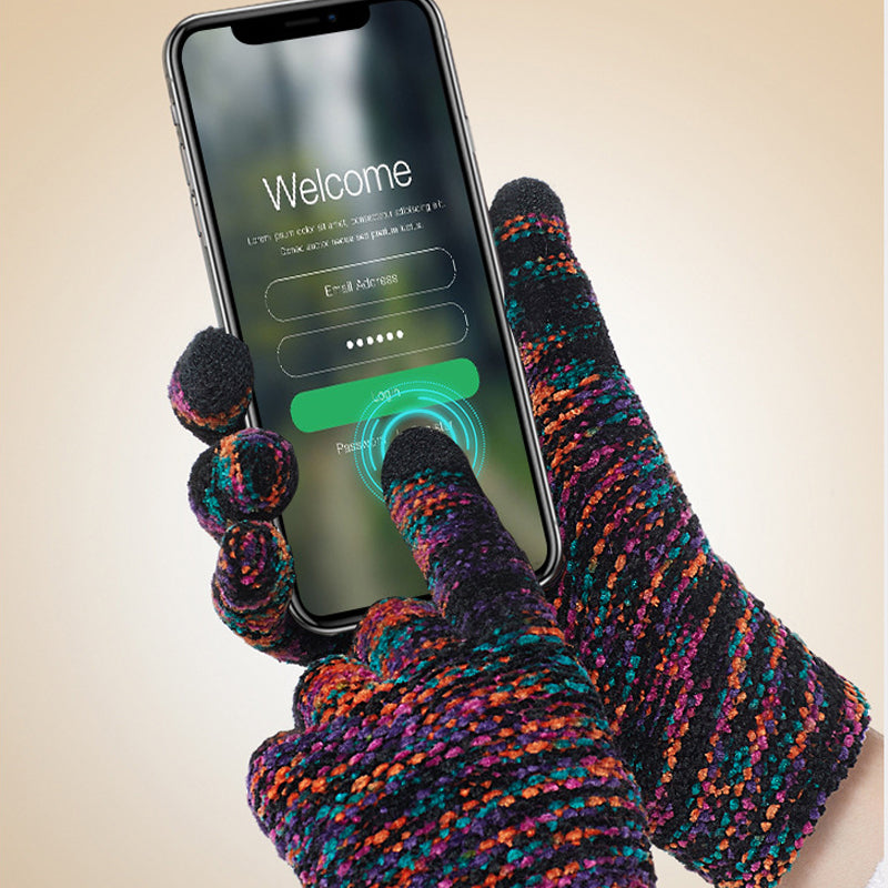 Double Layer Fleece Touchscreen Cycling Warm Gloves