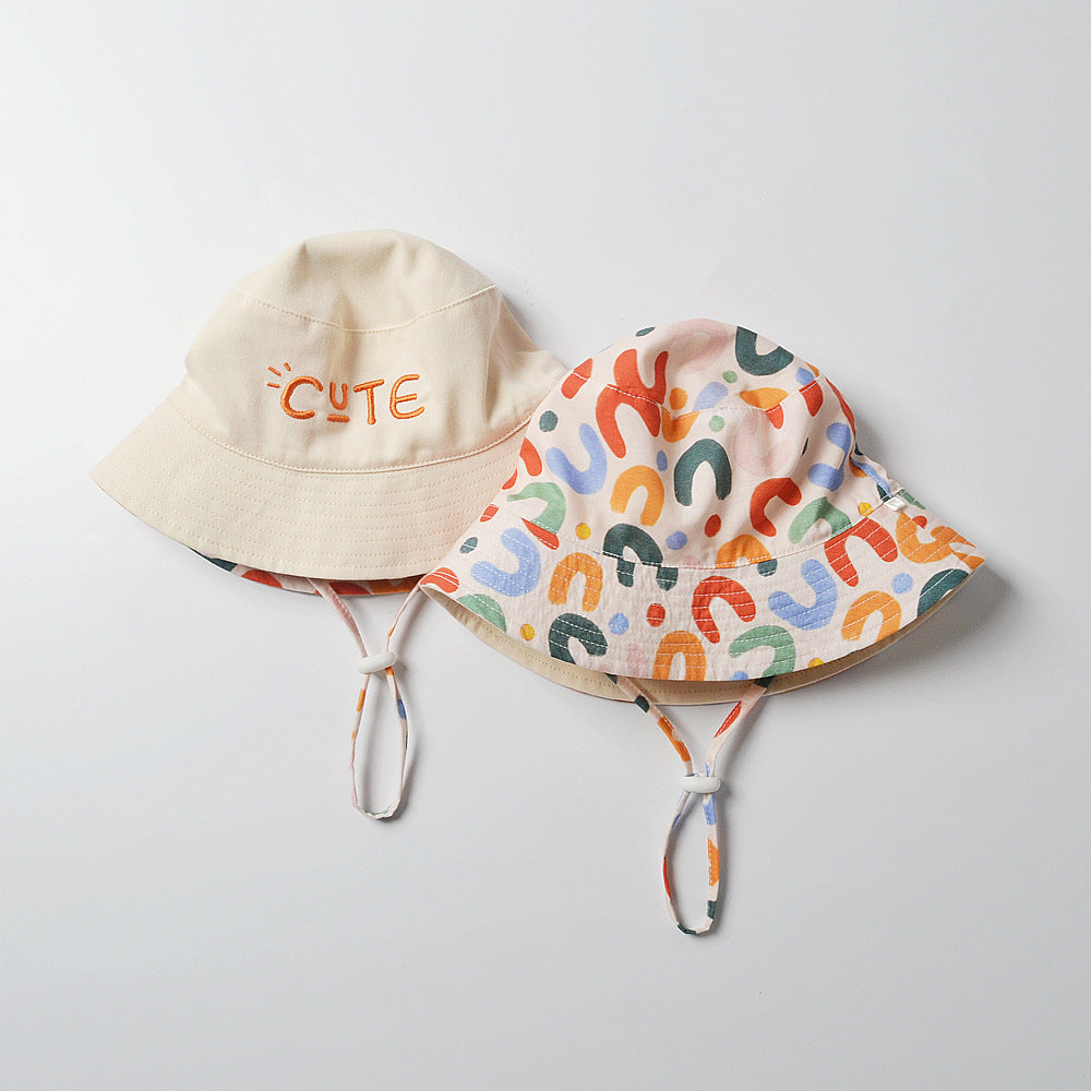 Two-sided Children's Sunshade Fisherman's Hat