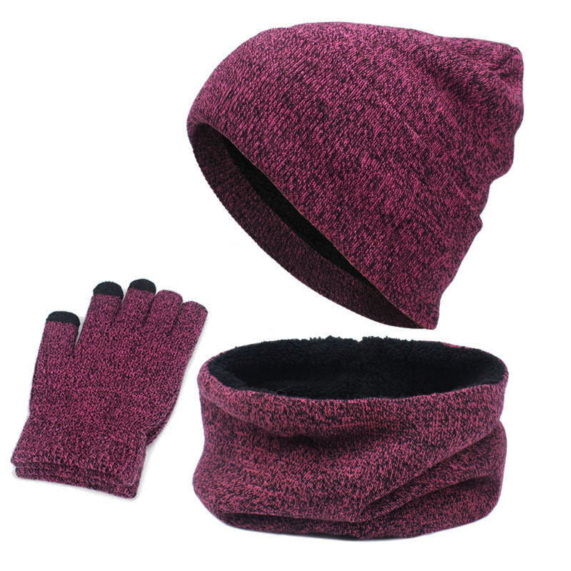Hats Scarves Gloves Three-Piece Set Support Touch Screen
