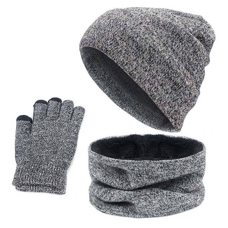 Hats Scarves Gloves Three-Piece Set Support Touch Screen