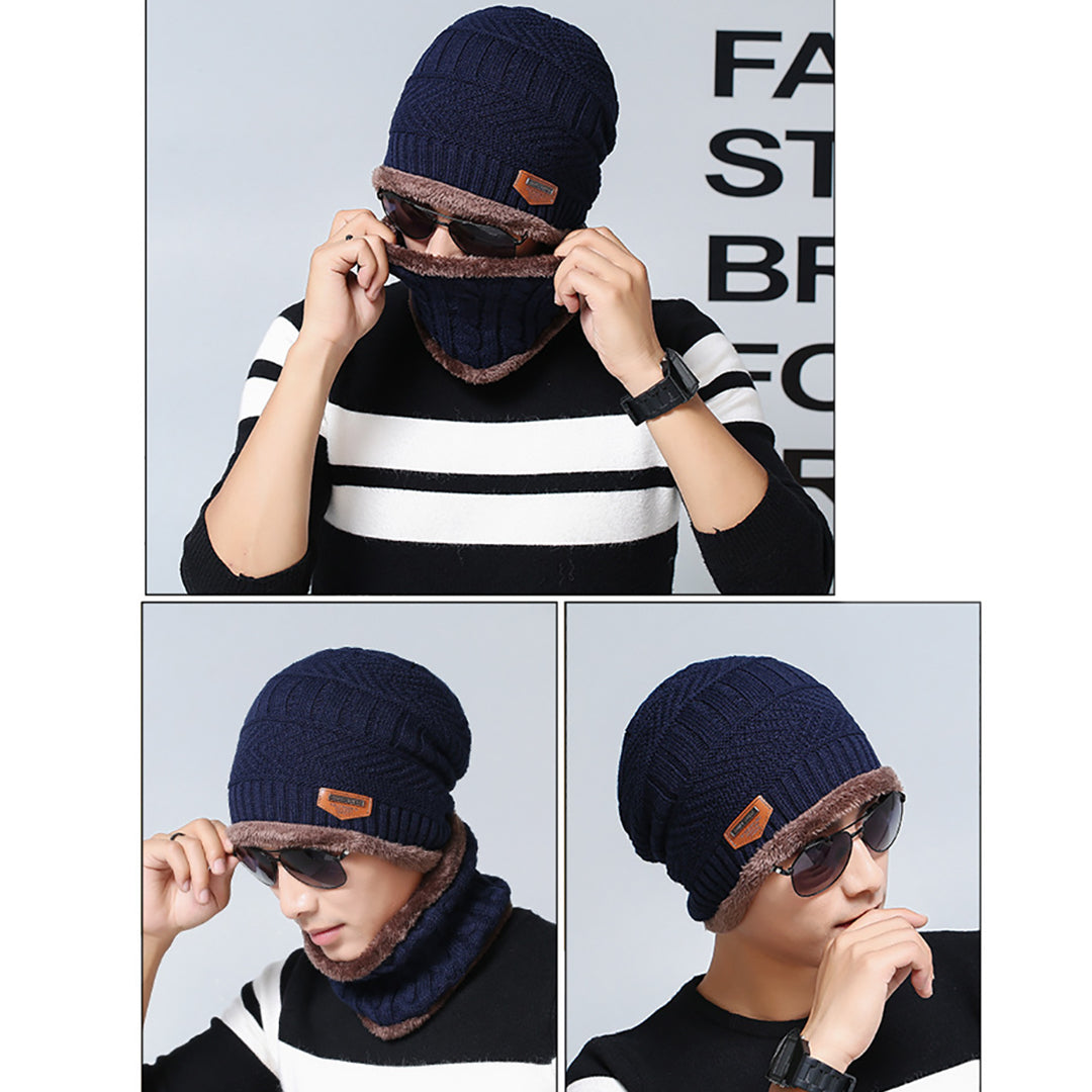 Parent-child Warm Knitted Hat & Scarf 2 PCS