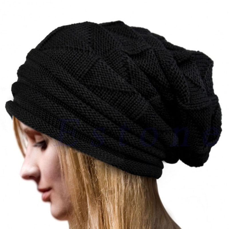 Winter Outdoor Pleated Knitted Wool Hat