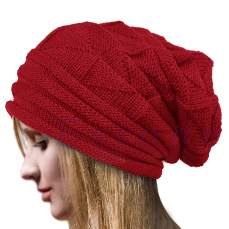 Winter Outdoor Pleated Knitted Wool Hat