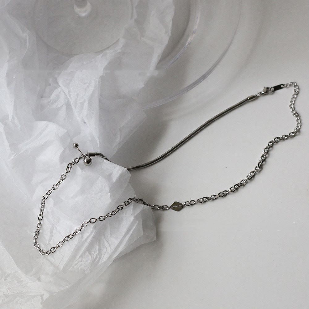 Ziibras™ Match Ball Retro Titanium Steel Necklace