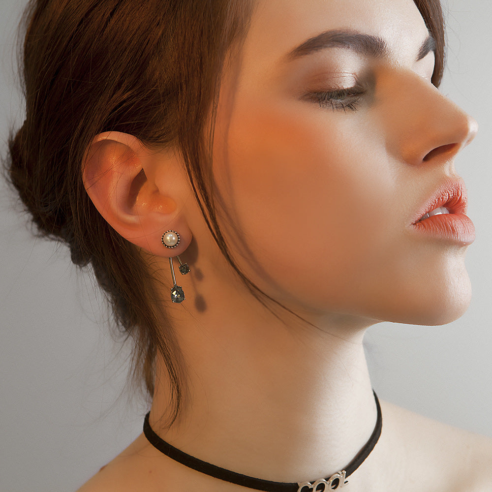 Alloy Forest Series Asymmetric Earrings