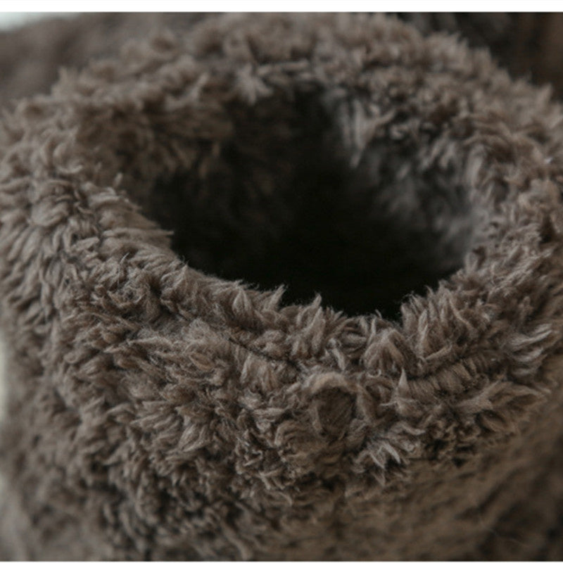 High boots with coral velvets for warmth