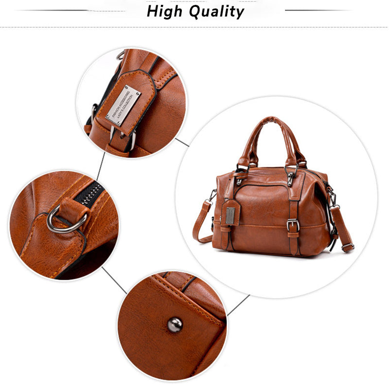 Crocodile Pattern Boston Pillow Bag Handbag For Travel and Daily