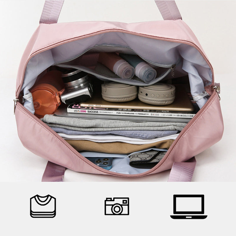 Foldable Wet and Dry Separation Shoulder Bag Handbag For Travel Yoga and Fitness