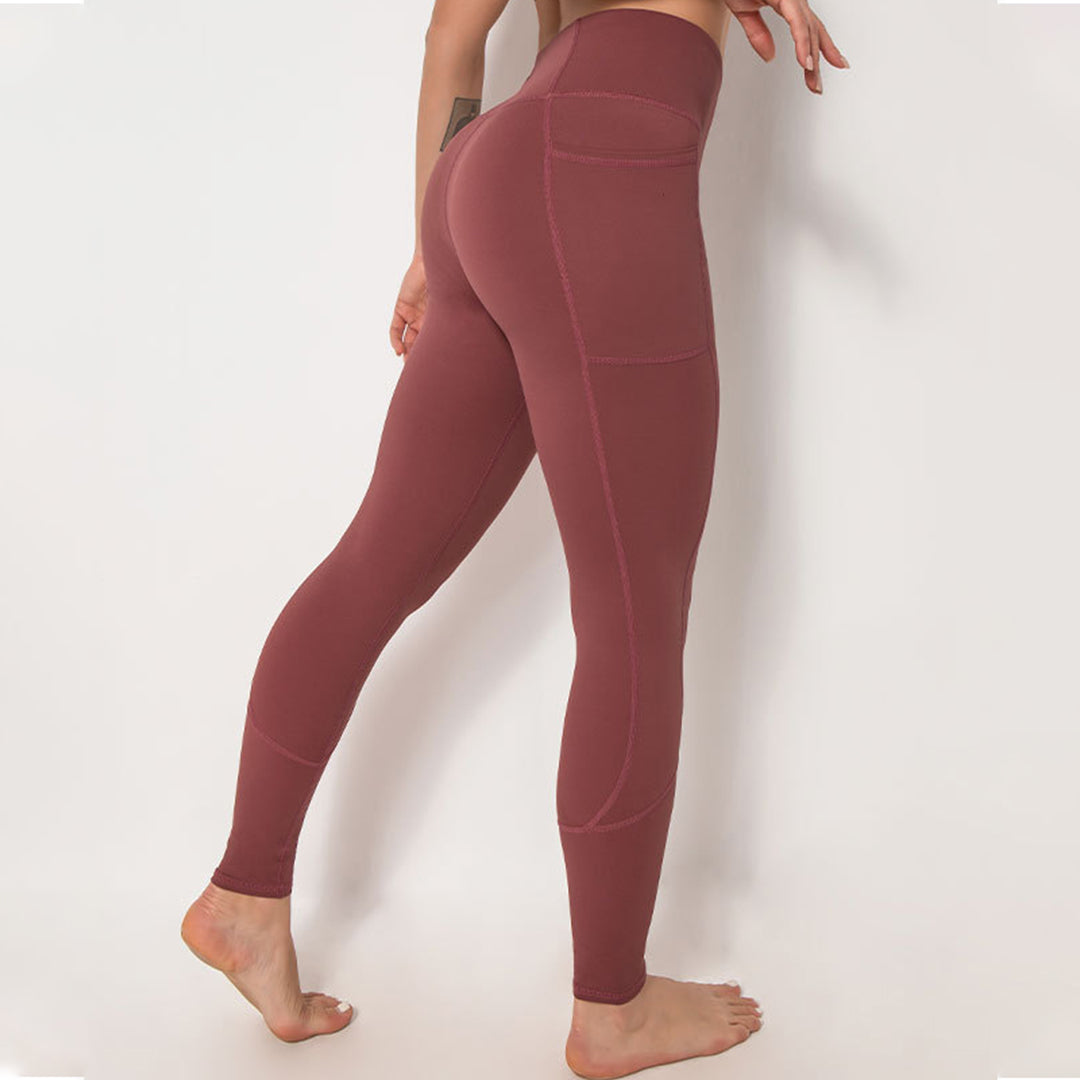 Stitched Side Pockets High Waist Yoga Pant For Fitness (S-2XL)