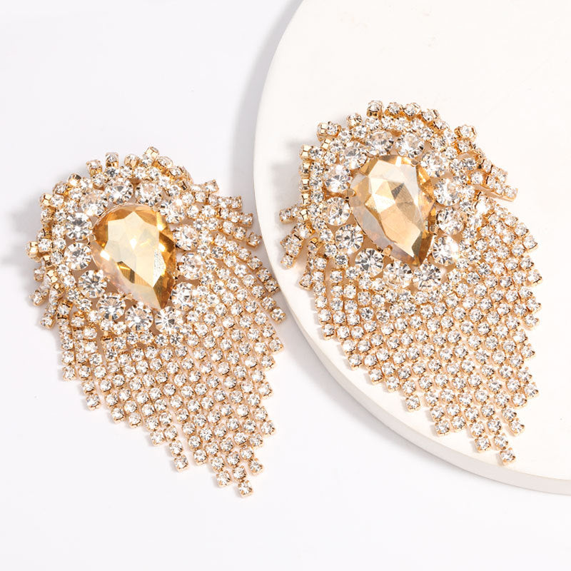 Alloy Drop Fringe Earrings