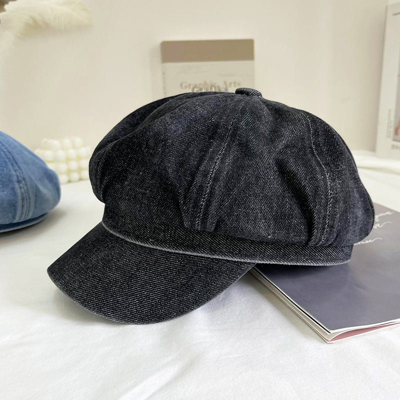 Washable Denim Retro Cctagonal Hat