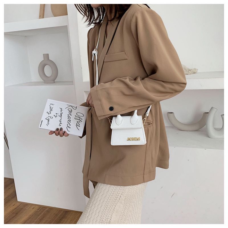 Crocodile Pattern Portable Diagonal Shoulder Square Bag