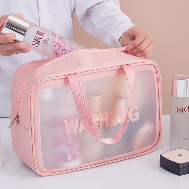 Waterproof transparent portable toiletry bag
