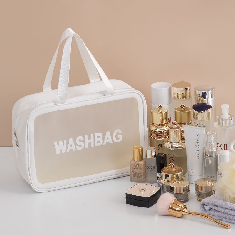 Waterproof transparent portable toiletry bag