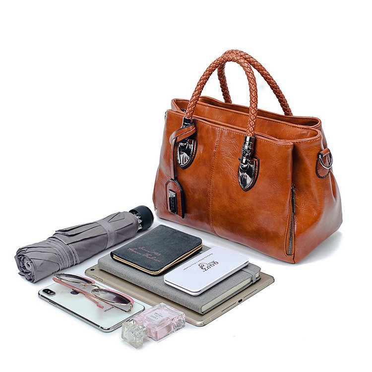 Retro Boston Soft PU Shoulder Bag Handbag For Daily