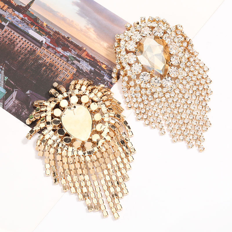 Alloy Drop Fringe Earrings