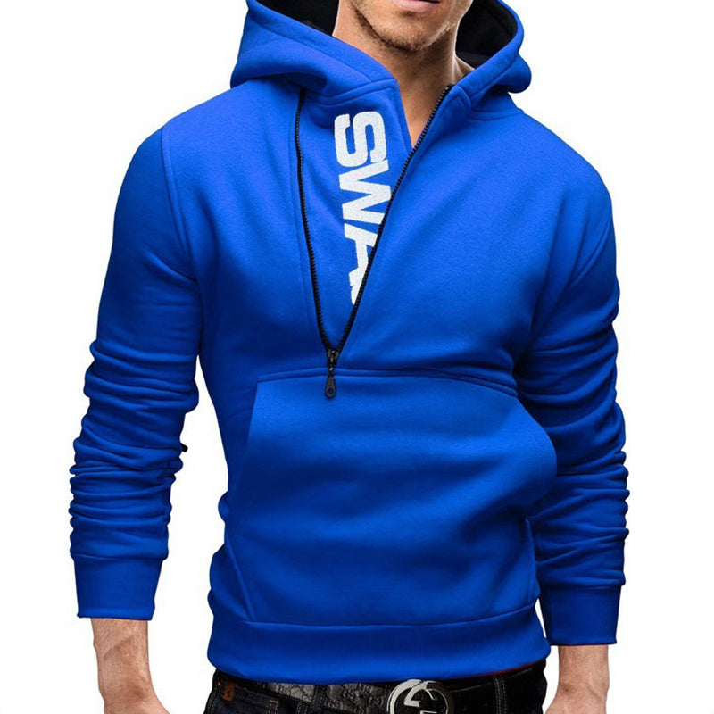Men Loose Pullover Hooded Tops Sweatshirt Pockets Jumper For Fitness Sports