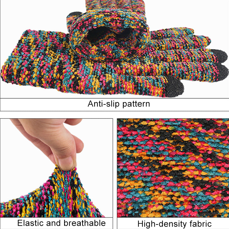 Double Layer Fleece Touchscreen Cycling Warm Gloves