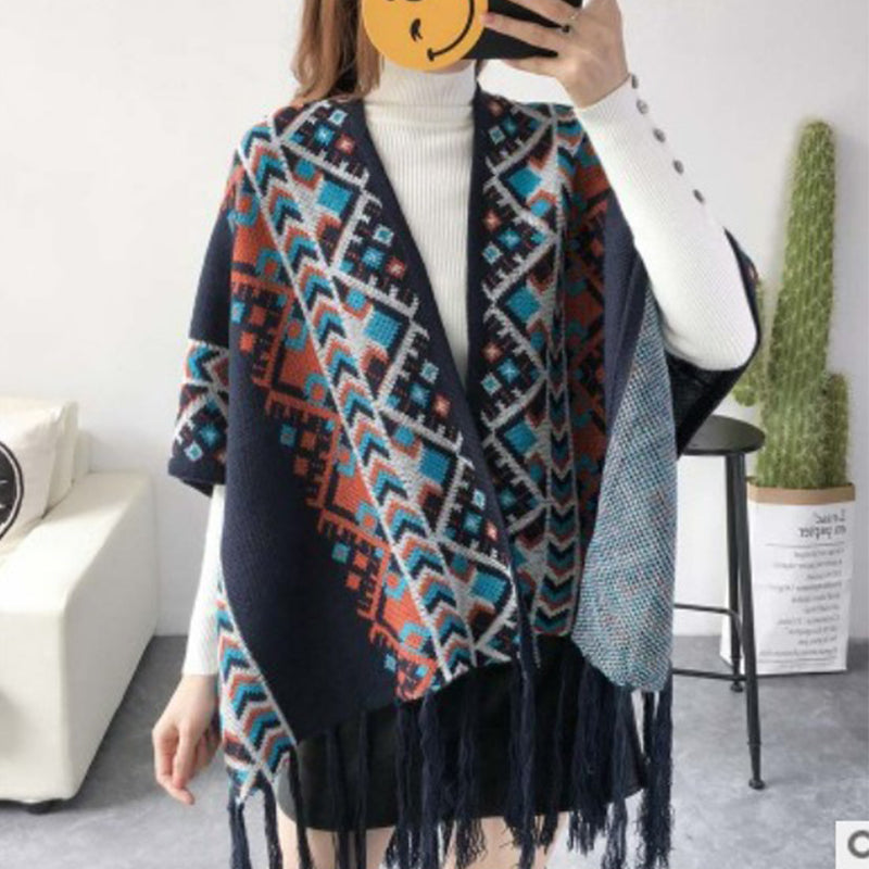 Tassel Printed Women Scarf Bohemian Shawl
