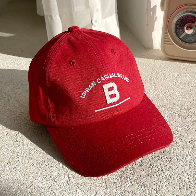 B Letter Embroidered Simple Children's Baseball Cap