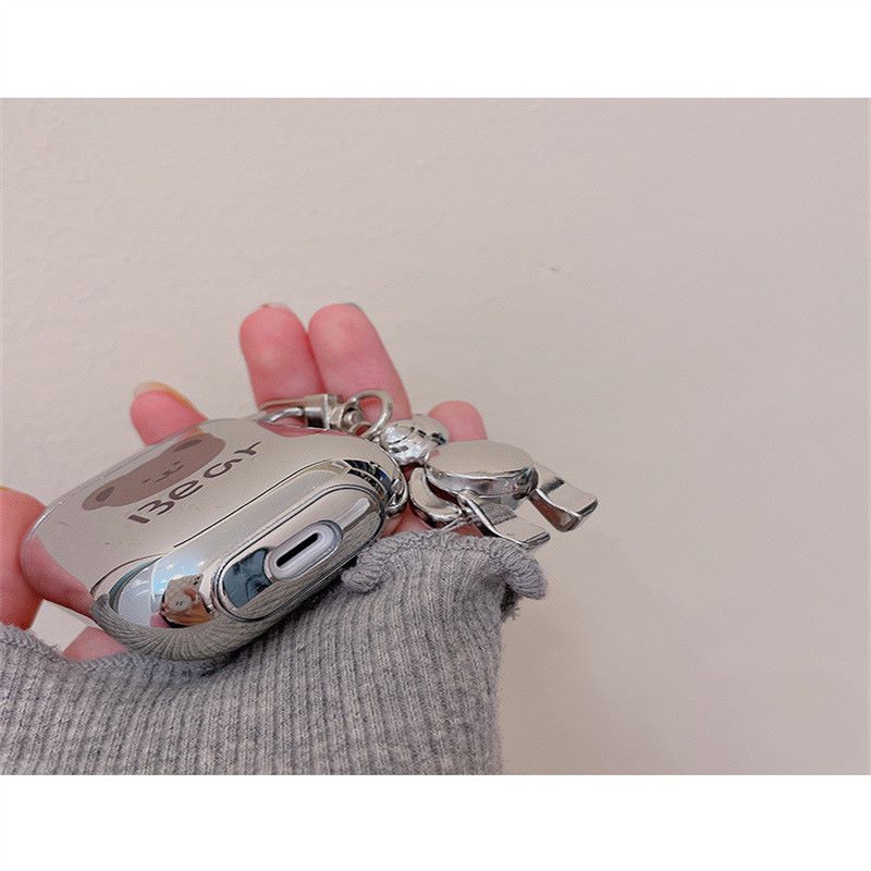 Electroplating Cartoon Bear Headset Case for Airpods Pro/1/2/3