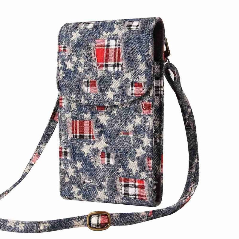 Portable Back Zipper Denim Coin Purse